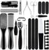 Professional 30PCS Manicure and Pedicure Tool Kit, Exfoliation Foot File Set for Women and Men at Home or Travel
