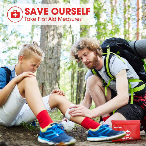Small Travel First Aid Kit - 87 Piece for Clean, Treat and Protect Most Injuries, Ready for Home, Outdoors, Car