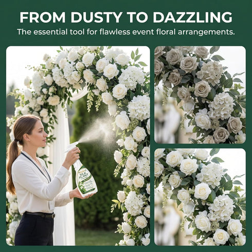Silk Plant Cleaner Spray No Wipe, Artificial Flower Cleaner Cleaner, Removes Dust & Restores Fresh Natural Look, Easy