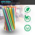 300 Neon Mini Bar Cocktail Straws, Short Plastic Drink Stirrers
