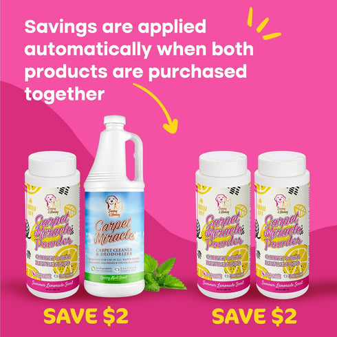 Sunny & Honey Carpet Powder Miracle, Biodegradable Non-Toxic Dry Carpet Cleaner Powder, Summer Lemonade Scent 20 Oz