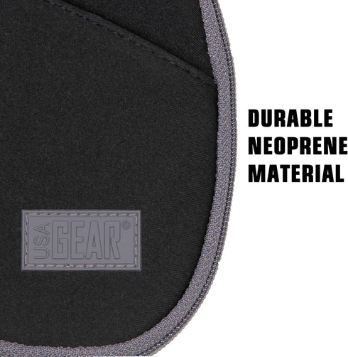 USA Gear Blood Glucose Monitor Kit Case, Neoprene with Belt Loop - Fits Glucometer, Lancets, Strips - Black