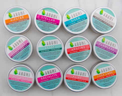 Aromi Hot Mess Solid Perfume | Fruity Floral Fragrance, Vegan, Travel, Funny Gift Idea, Grapefruit, Rose, Orchid