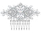 Women's Rhinestone Crystal Vine Bridal Comb, Wedding or Prom Hair Side Accessory in Silver Color