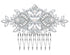 Women's Rhinestone Crystal Vine Bridal Comb, Wedding or Prom Hair Side Accessory in Silver Color