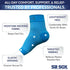SB SOX Plantar Fasciitis Relief Socks - Ankle Brace Compression Sleeve for Foot Pain (Blue, X-Large)