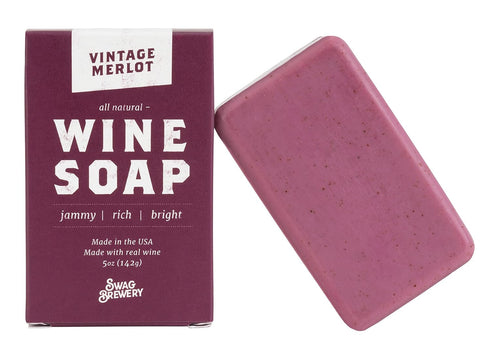 Vintage Merlot WINE SOAP | Great Gift for Women, Birthdays, and All Wine Lovers | All Natural + Made in USA