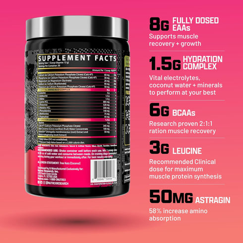 Nutrex Research EAA Hydration | EAAs + BCAA Powder | Muscle Recovery, Strength, Muscle Building, Endurance | 8G