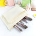 Koolmox Bulk Cosmetic Bags, 20pcs Multipurpose Makeup Bag with Zipper, Canvas Pencil Bag for Travel Storage, Beige