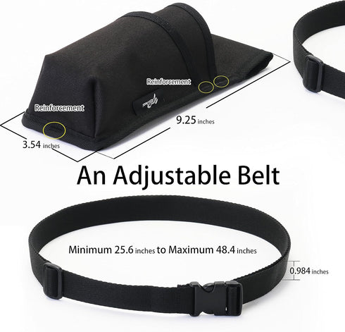 Holster,Black(XJ-1KD) Professional Massage Therapist Holster with Adjustable Belt, Massage Bottle Bag, Massage Lotion