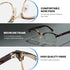 Cyxus Retro Semi Rimless Blue Light Glasses for Men, Clear Gaming Glasses, Anti Harmful Blue Light