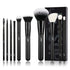 Jessup 10pcs Makeup Brush Set, Professional Black Brushes with Natural Synthetic Hair for Foundation, Blending, Blush,
