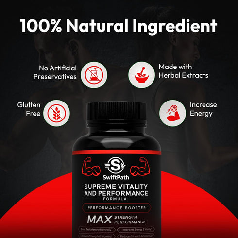 Swift Path Venture 60 Supreme Vitality for Men Daily Energy & Wellness Support Clean, Stimulant-Free Supplement
