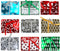Iconikal Christmas Holiday Foil Embossed Gift Card Holder Boxes with Ribbon, Set of 9