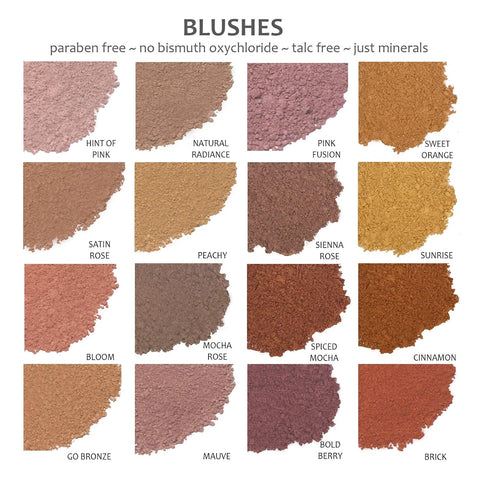 Demure Mineral Blush Makeup - Hint of Pink Loose Powder, Natural Makeup, Professional, Cruelty Free Blush Powder.