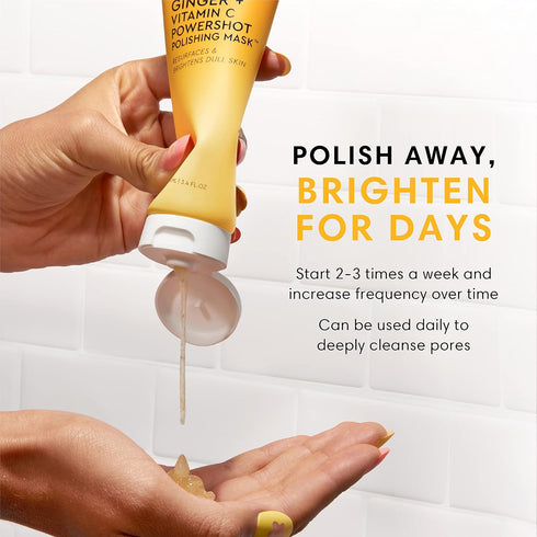 Sweet Chef Ginger + Vitamin C Powershot Polishing Mask - Brightening Face Mask for Dark Spots & Uneven Skin Tone