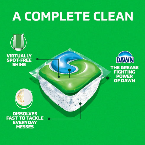 Pack, 100 Count Cascade Complete Dishwasher Detergent Pods Fresh Scent Value Powerful Dishwasher Pods for Sparkling