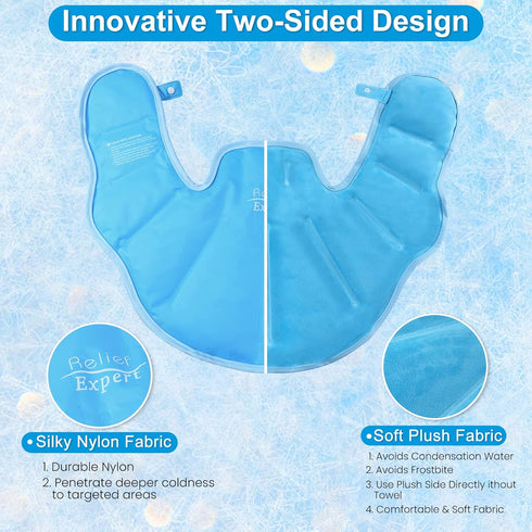 Relief Expert Ice Pack for Neck and Shoulders, Reusable Neck Ice Pack Wrap with Cold Compress for Recovery