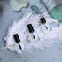6PCS Empty Nail Polish Bottles with Funnel, Glass Rectangle with Brush & Mixing Balls (10ML, Black)