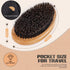 Wave Brush for Men with 100% Natural Beech Wood & Black Boar Hair Bristle, Soft Hairbrush for Beards