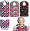 Oulisen 3 Pcs Adult Bibs For Women With Crumb Catcher, Reusable Waterproof Large