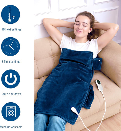 Heating Pad for Neck and Shoulders and Back,Exquisite Gifts for Mom Dad Wife Brother and Sister,Heating Pad for Back