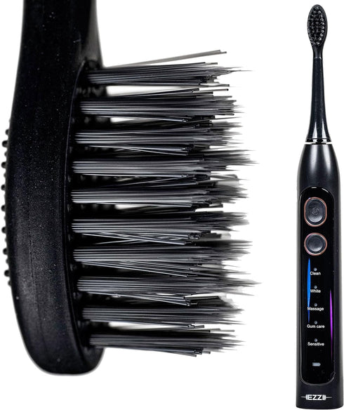 EZZI Replacement Toothbrush Head | Ultra Soft Bristles for Whitening, Sensitive Teeth, Braces, Travel