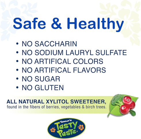 Tanner's Tasty Paste (3-Pack) Vanilla Bling - Anticavity Fluoride Childrens Toothpaste/Great Tasting, Safe
