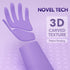 Vgo... 2 Pairs Reusable Household Gloves, Innovative Lined Dishwashing Gloves, Long Sleeves Kitchen Gloves (Violet&Pink)