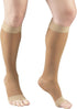 Truform Sheer Compression Stockings, 15-20 mmHg, Women's Knee High Length, Open Toe, 20 Denier, Beige, X-Large