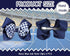 Whaline 6Pcs Back to School Uniform Hair Bow Clips Navy Blue Plaid Stripe Dot Hair Barrettes Grosgrain Ribbon Alligator Clips for School Hair Accessories, 3 Styles