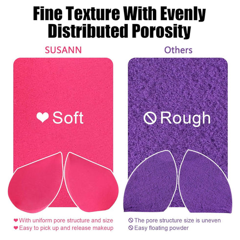 Makeup Sponge Blender Set, 12pcs Beauty Sponges and 1PCS Holder, Flawless Cosmetic Puff for Cream, Liquid Foundation &