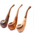 Dr. Watson Wooden Tobacco Pipes Set of 3, Classic Handmade Natural Wood Design