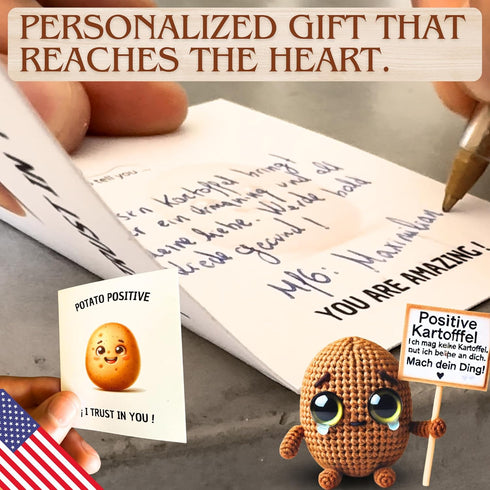 Uonel INDUSTRY Positive potato crochet whit a box for friend and family an boyfriend positive