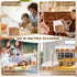 60pcs Bakery Bags with Thank You Stickers, 11x8.6x4 inches Sourdough Bread Bags with Clear Window for Packaging