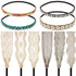 WILLBOND 10 Pieces Rhinestone Beaded Headbands, Elastic Lace Handmade Headwraps, Vintage Crystal Hair Accessories