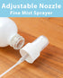 JUVITUS 4 oz / 120 ml High Shine Gloss White Glass Boston Round Bottle with Fine Mist Spray (6 pack)
