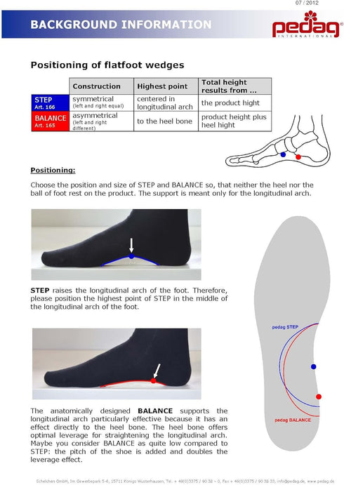 pedag Step Arch Support Inserts, Durable Foot Arch Support for Flats, Self-Adhesive, Tan, X-Large 3 Count