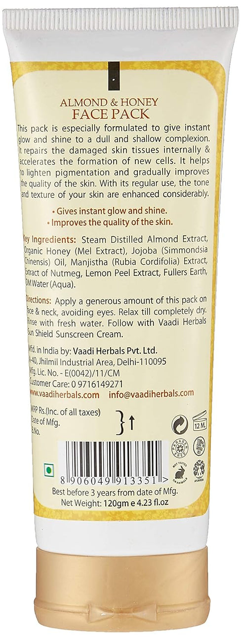 Vaadi Herbals Instaglow Almond and Honey Face Pack, 120g