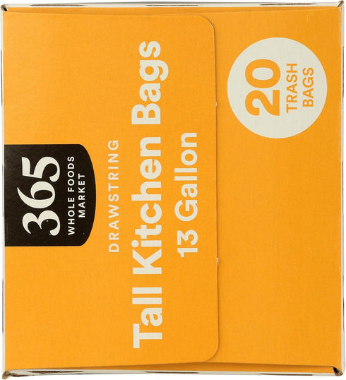 365 by Whole Foods Market, Tall Kitchen Drawstring Flextra Bag, 13Gl, 20 Count