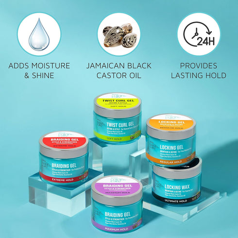 KISS COLORS & CARE Ultimate Hold Locking Wax, 6 oz - Starts and Maintains Locs with Long Lasting Hold