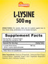 L-Lysine 500mg | 120 Caplets | Free Form Amino Acid | Vegetarian, Non-GMO, and Gluten Free Supplement | by Sundance
