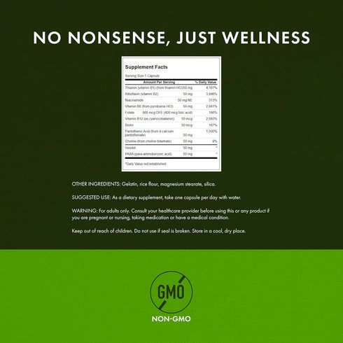 Swanson B-50 B-Complex, High Potency & Bioavailability, 250 Capsules for Immune System Support