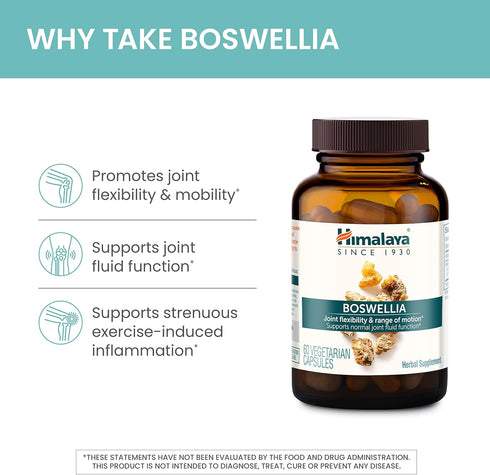 Himalaya Boswellia, Joint Support for Mobility and Flexibility, 250 mg, 240 Capsules, 2 Month Supply