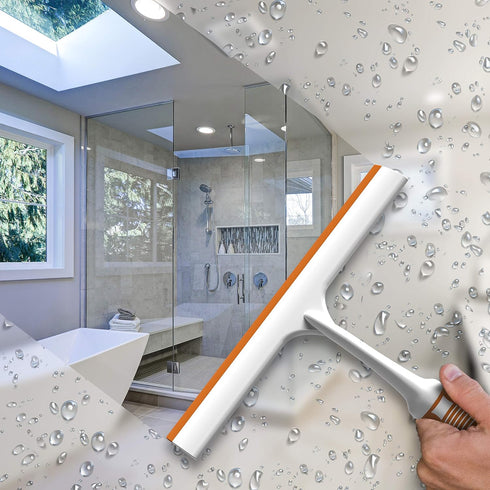 SCRUBIT Window and Shower Squeegee, Lightweight Cleaner for Windows, Glass, and Mirrors, Streak Free Cleaning Tool
