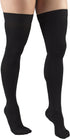 Truform Compression Stockings 20-30 mmHg, Thigh High, Closed Toe, Black, Small