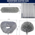 3 Pack 20+ Feet High Reach Grey Microfiber Feather Duster with 3-14 ft Spliceable Pole Cobweb Duster for Cleaning Fan, Spider Web, High Ceiling, Blinds, Furniture Cleaning Tool Kit by Tonmp