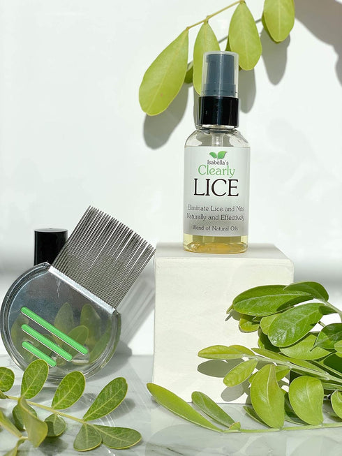 Isabella's Clearly LICE, Blend of Natural and Essential Oils, Non Toxic Scalp Oil for Lice and Nits with Metal Nit Comb