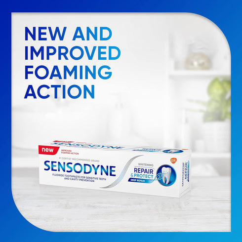 Sensodyne Repair and Protect Whitening Toothpaste, 3.4 oz (Pack of 2)
