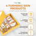 Turmeric Skincare Set, Brightening & Acne Products, Cleanser, Body Scrub, Face Cream & Serum
